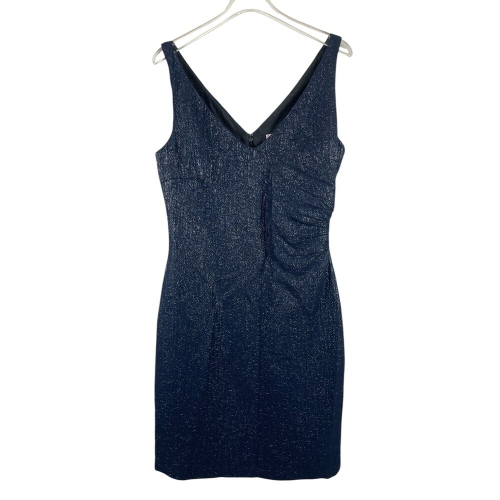 Vintage Tocca Silk Wool Shimmer Cocktail Dress Side Ruched Old Hollywood Sz 2 - Picture 8 of 13